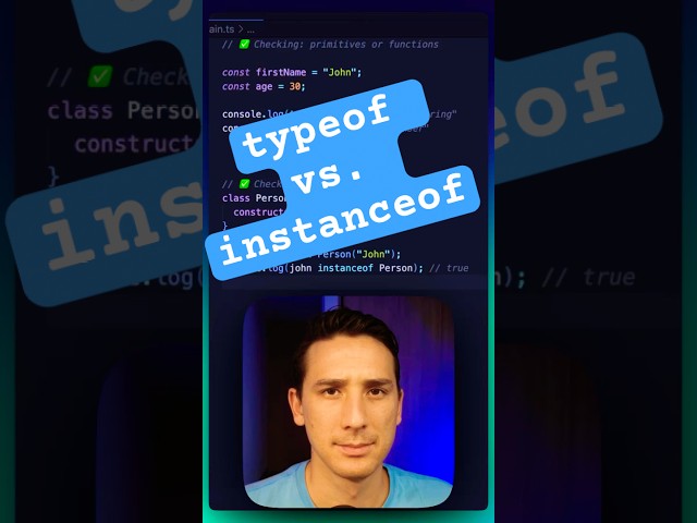 Narrowing: typeof vs. instanceof in TypeScript #typescript #typescripttutorial  #coding