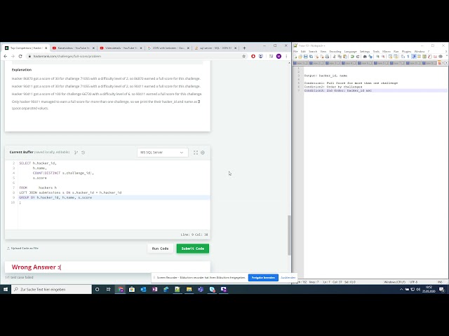 Hackerrank SQL Solutions | Top Competitors SQL Hackerrank Medium Problem