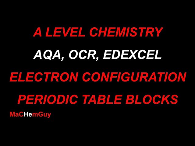 ATOMIC STRUCTURE - ELECTRON CONFIGURATION & PERIODIC TABLE BLOCKS