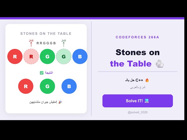 Stones on the Table | Codeforces 266A | C++