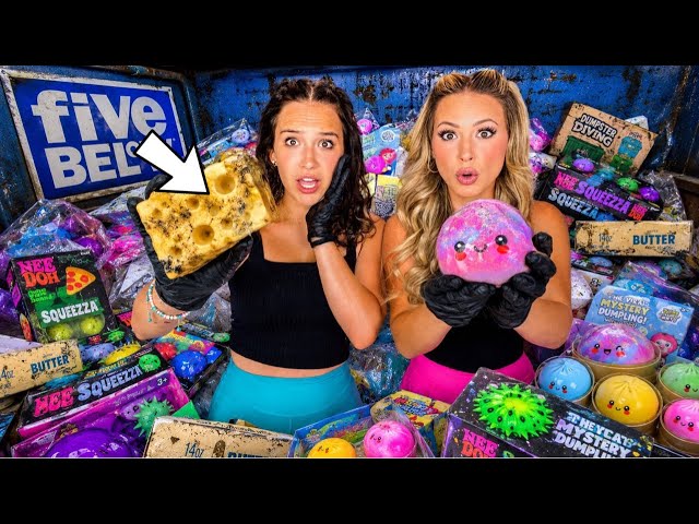 WE WENT DUMPSTER DIVING AT FIVE BELOW & FOUND VIRAL SQUISHIES 🤯😍 #trending #dumpsterdiving #viral