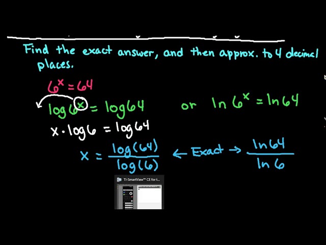 Solve Exponential Equation Using Logarithms Easy