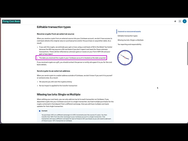 How to View Coinbase Transactions and Review Cost Basis Details