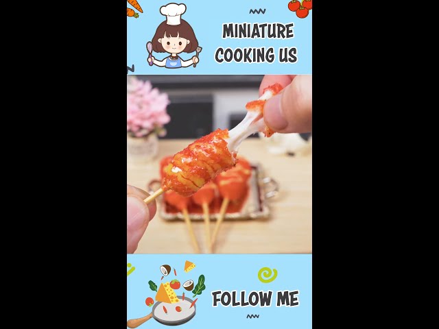 Miniature Cheetos Cheese Hot Dog #Shorts #MiniatureCookingUS #minifood