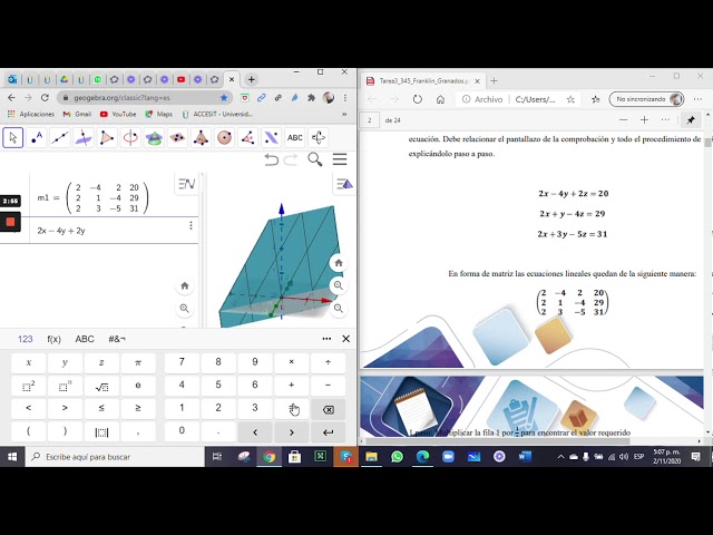 How to Graph a Matrix in GeoGebra Software