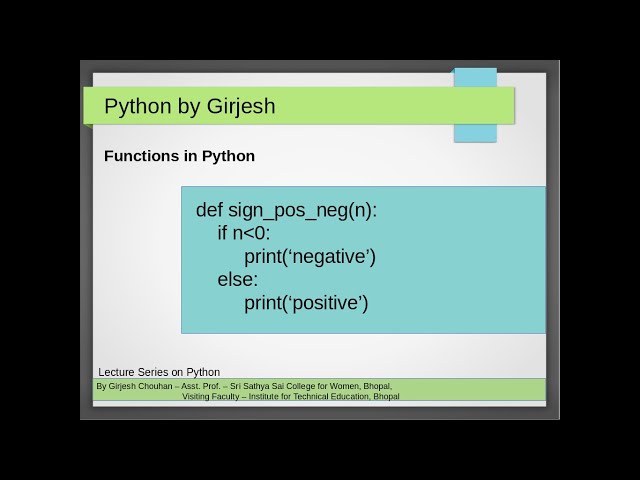 Functions in Python