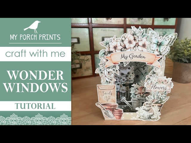 WONDER WINDOWS Tutorial 101🤍 | 3D Layered Card | Tunnel Book | My Porch Prints Junk Journal Ideas