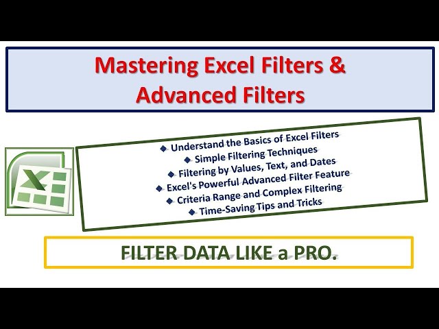 Excel Filters and Advanced Filters - Advance Excel Tutorial | Part 13