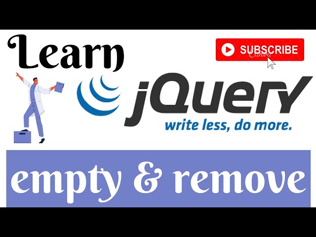 jQuery Lecture - 21 Empty & Remove Method Tutorial in Hindi / Urdu