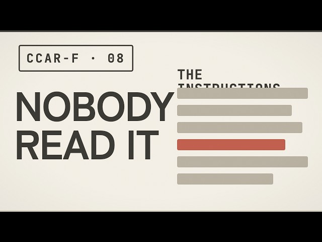 EP08: The Instructions Were Right, the Output Was Wrong