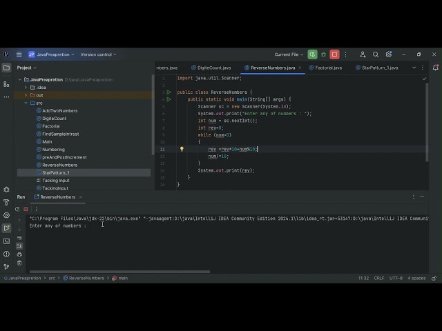 Mastering Reverse Number Algorithms in Java  #JavaProgramming