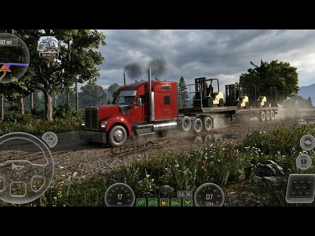 Truck Simulator Evo : Drive USA | Kenworth W990 8x4 Transporting Forklifts | Update v1.2.36 Gameplay