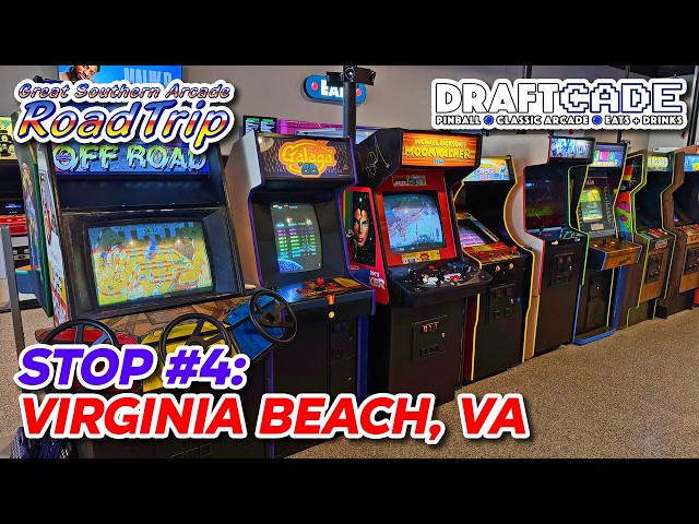 ROADTRIP! Ep. 4: Draftcade (Virginia Beach VA), March 2026 full 4K arcade tour & walkthrough