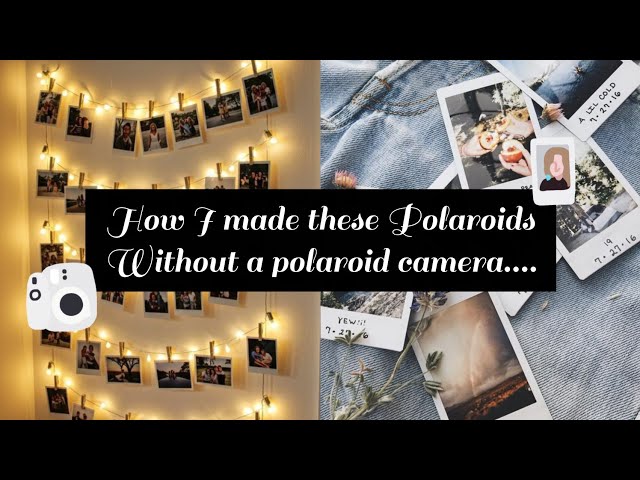 I MADE POLAROIDS WITHOUT A CAMERA… FOR FREE?! 😳📸 Easy CANVA TUTORIAL ✨@canva Wall Decor Ideas 🎀