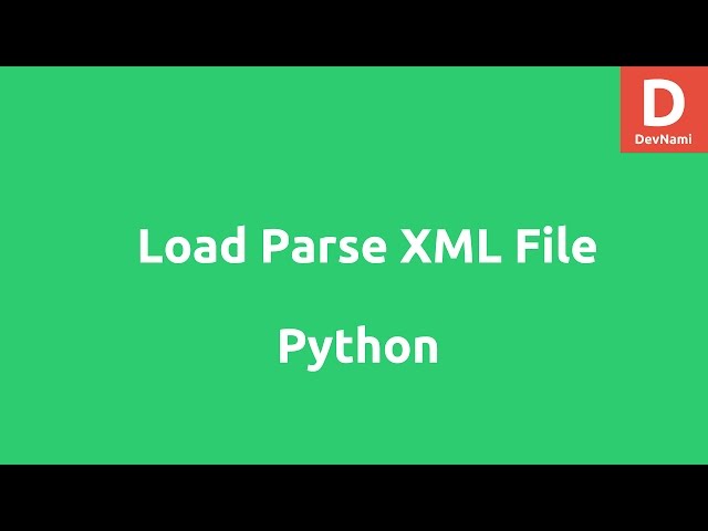 Python Load and Parse XML file