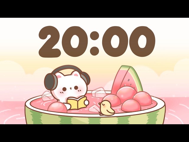 20 Minute Timer 🐱 Study Timer for Classroom Focus