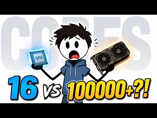 Why Does a GPU Have 10,000 Cores But a CPU Only Has 16?