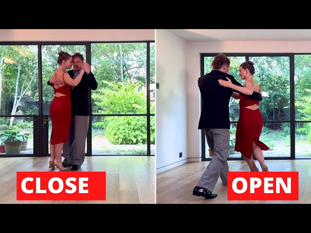 From Close to Open Embrace in One Giro (Tango Tutorial)