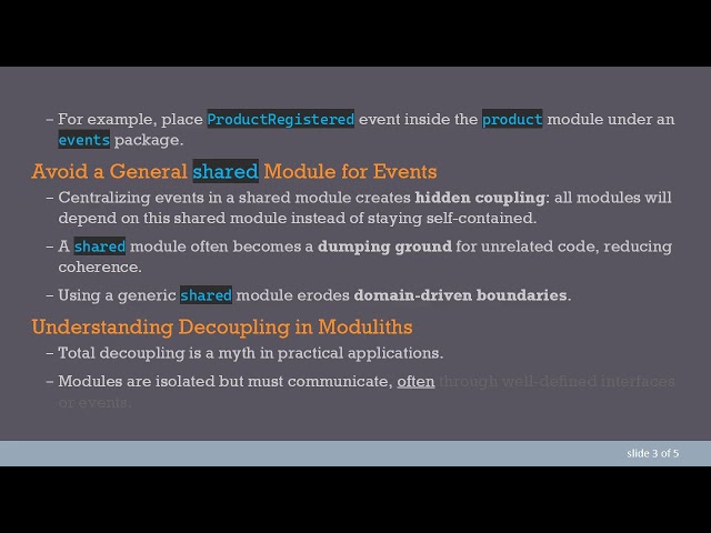 Best Practices for Placing Events in a Spring Modulith Architecture