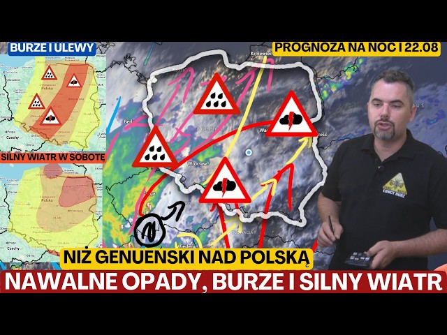 Genoa Low over Poland. Torrential rainfall. Severe thunderstorms. High winds on Saturday. Overview.