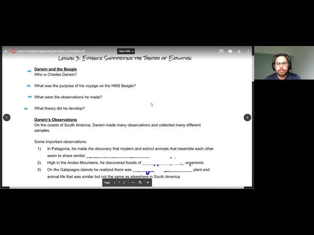 Lesson 3   Evidence for the Theory of Evolution