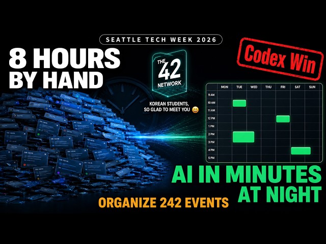 Codex vs Claude Code: Codex Win — I Let AI Pick My Schedule from 242 Events (Seattle Tech Week 2026)