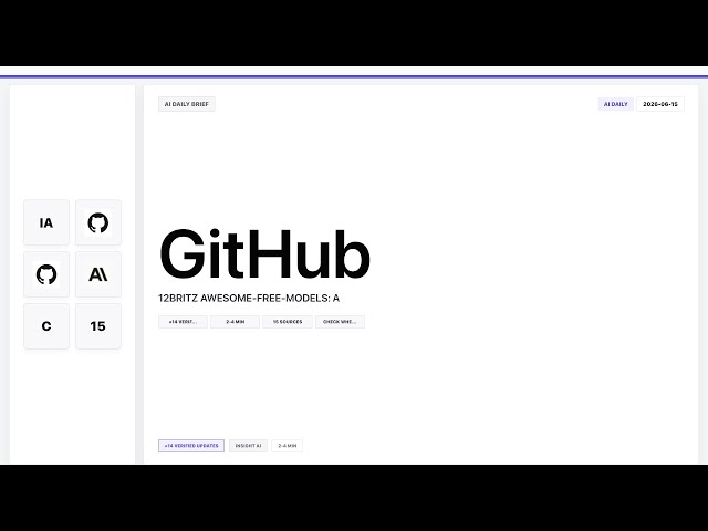 12britz/awesome-free-models: A curated list of free AI | GitHub | AI Daily Brief | 2026-06-15