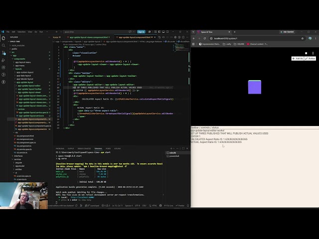 ThreeJS and Angular Space And Time Application - Video 523: I finished up the refactor...