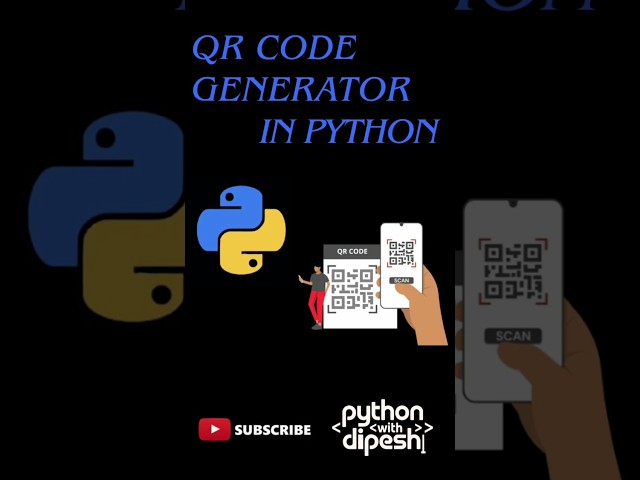Create QR Code in Python under  30 seconds 👨‍💻 #shorts #python