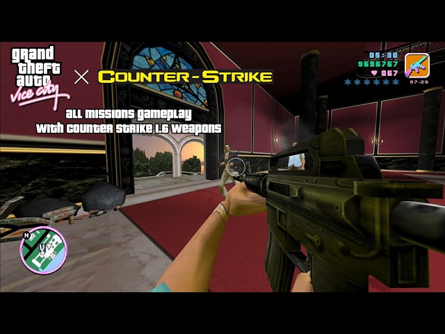 GTA Vice City x Counter-Strike 1.6 Weapons Pack All Missions - FULL GAME Walkthrough No Commentary