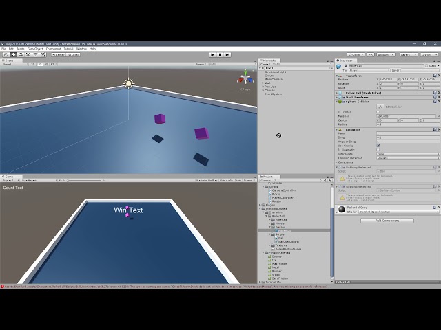 Unity Roll-A-Ball tutorial 4