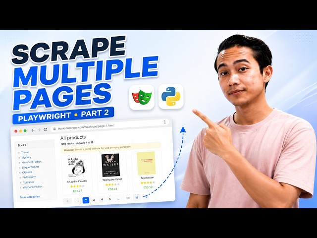 Web Scraping dengan Playwright Python | Scrape Multiple Pages & Data Buku - Part 2