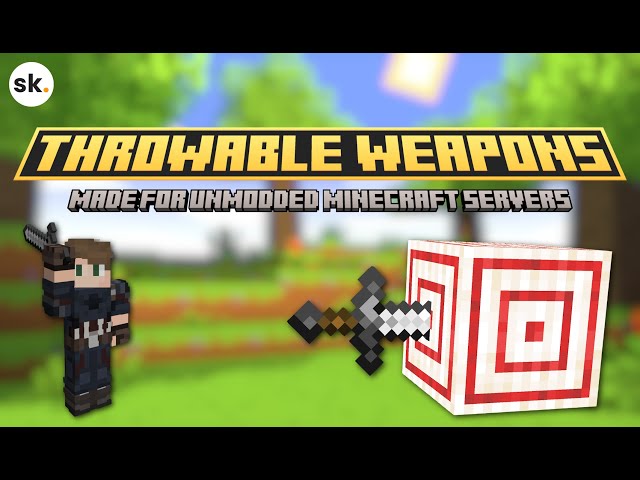 Throwable Weapon Demo (Throw weapons in Minecraft)