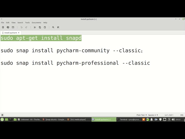 How to install PyCharm from Terminal