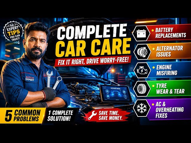 🚗 5 Common Car Problems You Should NEVER Ignore! 🔧 Battery, Alternator, Misfire, Tires & A/C