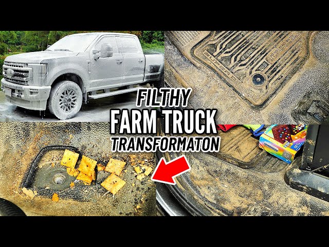 Filthy Farm Truck Car Detailing Transformation - Interior & Exterior F350 Lariat Super Duty