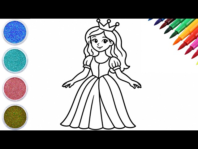 Cute Princess Drawing Tutorial for Kids