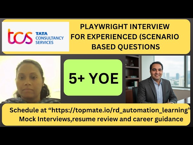 Playwright Automation Interview for Testers | QA Automation Interview | Playwright Tutorial