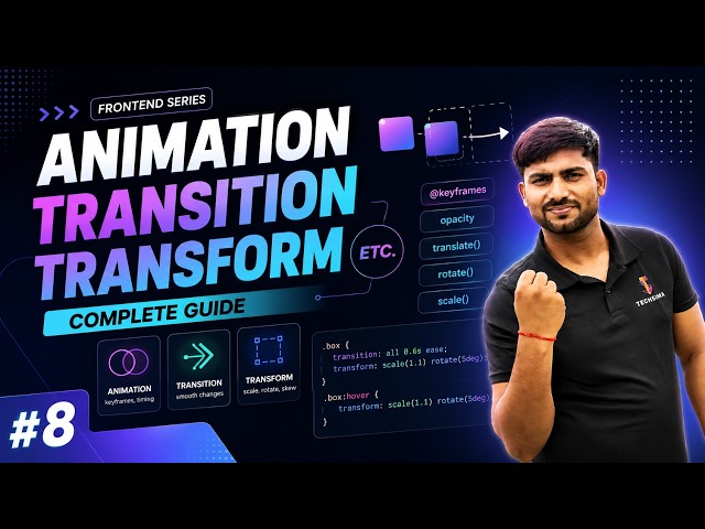 Transition, Transform, Pseudo & Animation Property | Summer Training 2026 by Sudhakar Sir