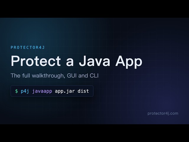 Protect a Java Application with Protector4J