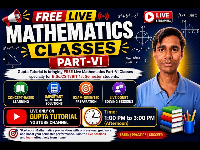 Mathematics One Shot Live Classes Part-VI | B.Sc.CSIT | BIT | 1st Semester |