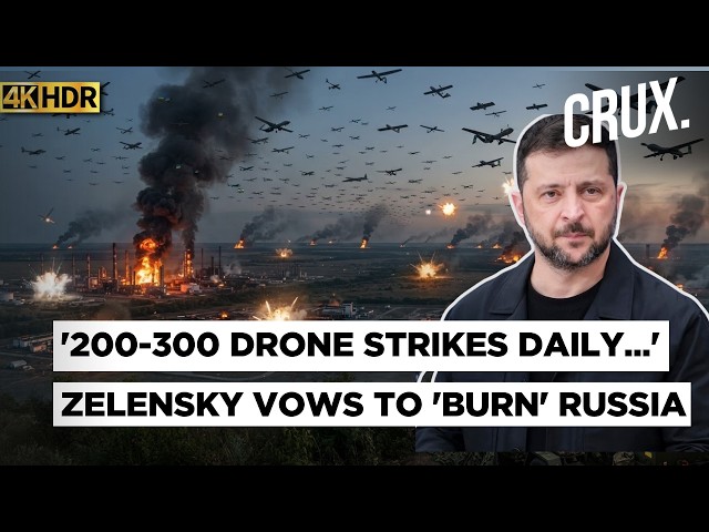 Key Russia Refinery On Fire as Zelensky Eyes ‘200–300 Long-Range Drone Strikes Daily' | Ukraine | 4k