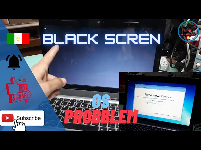 How to fix a black screen on computer?
