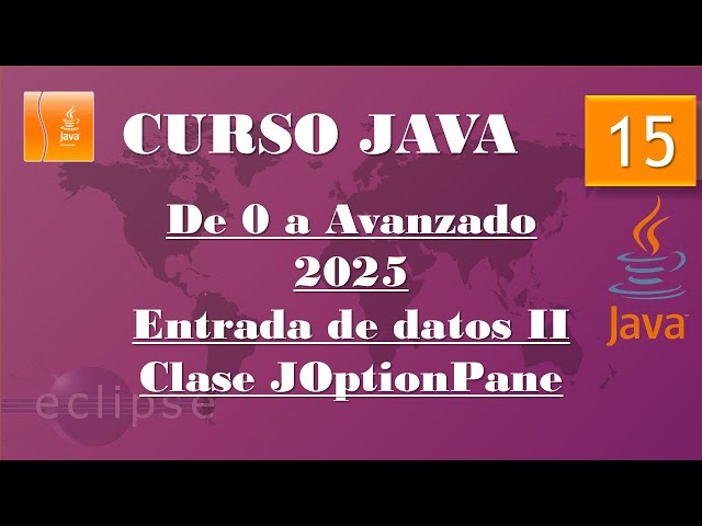 Java Course 2025. Data Input and Output II. JOptionPane Class. Video 15