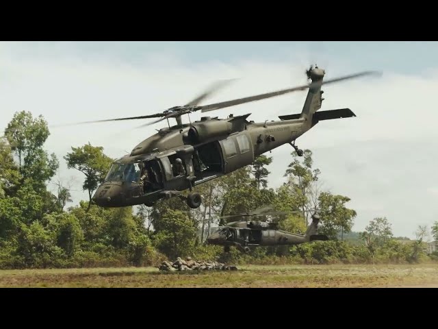 Simulated Malaysian Army Air-to-Ground Air Assault at Keris Strike 2026