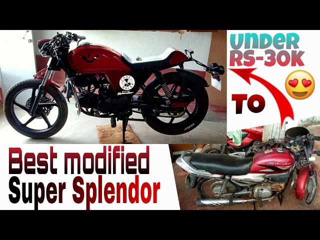 Self Made bike🔥Super splendor modified into Cafe Racer😍 | how to modify bikes | Modified Splendor