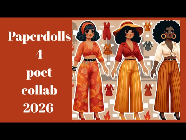#paperdolls4poet2026 Open book fold-it & TUTORIAL 