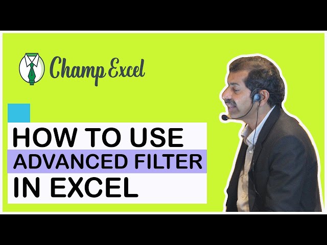 Advanced Filter In Excel