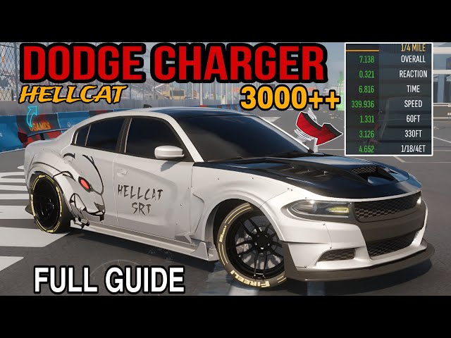 Dodge Charger SRT Hellcat 3000++ Drag Tune 🚀 | Fastest Setup in Car Parking Multiplayer 2