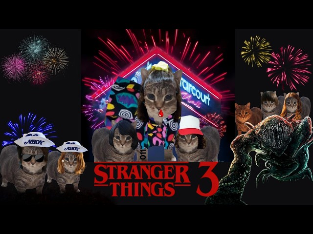 STRANGER THINGS temporada 3 , episodio completo (meme de gatos)